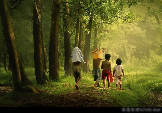 回憶曾經的童年 純樸天真的畫面_網頁設計www.webjx.com網絡整理