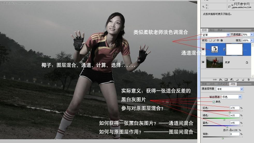 講解photoshop圖層混合,通道,計算,選擇和載入高光區