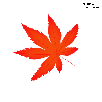photoshop打造晶瑩美麗的紅色楓葉