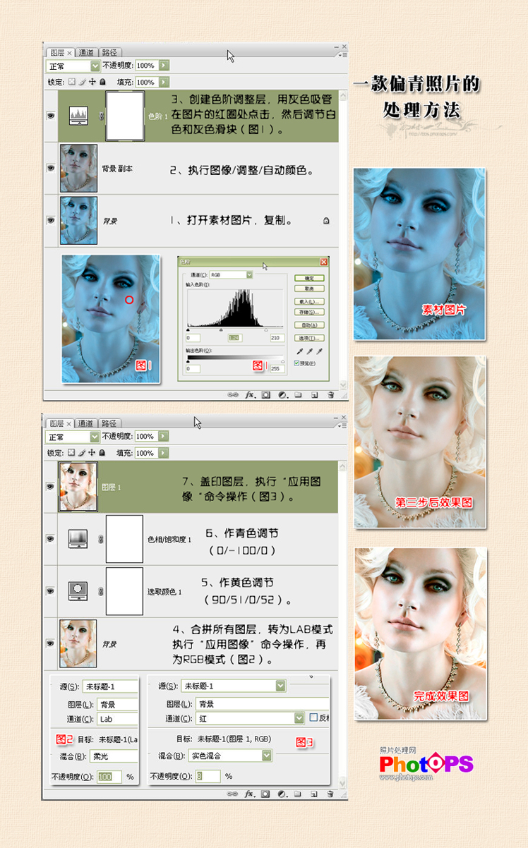 photoshop調色：偏青照片的處理_網頁設計webjx.com整理