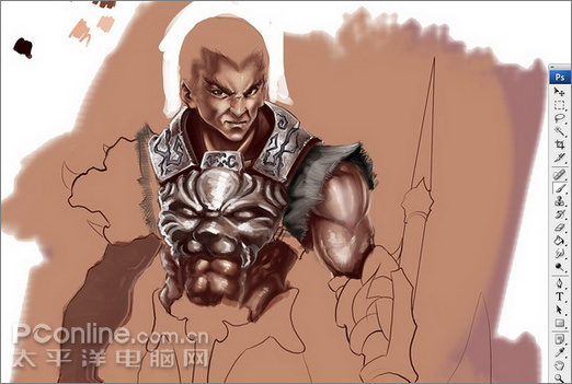 photoshop繪制網絡游戲男戰士
