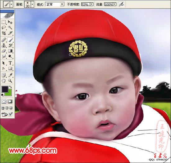 photoshop鼠繪教程:抱可愛寶寶的老奶奶_webjx.com