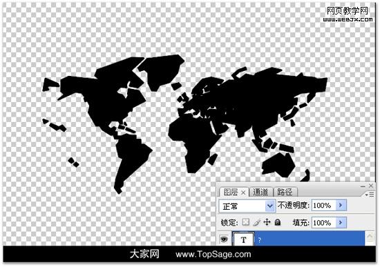 ps教程:制作漂亮的數碼點陣構成的世界地圖_webjx.com