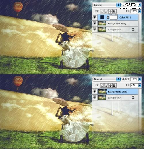photoshop照片合成教程：暗調插畫效果_網頁設計