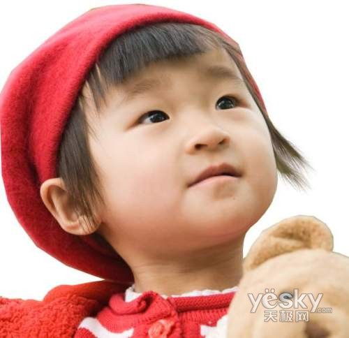 photoshop畫筆為照片主角再造自然發絲