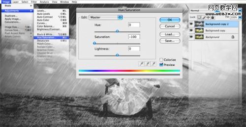 photoshop照片合成教程：暗調插畫效果_網頁設計