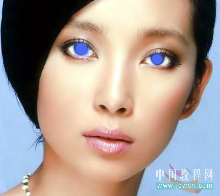 photoshop為美女制作多彩的隱形眼鏡_網頁設計webjx.com轉載