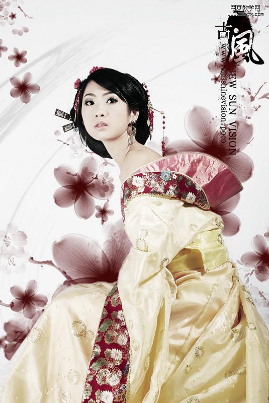 古風 美女與水墨畫的完美融合