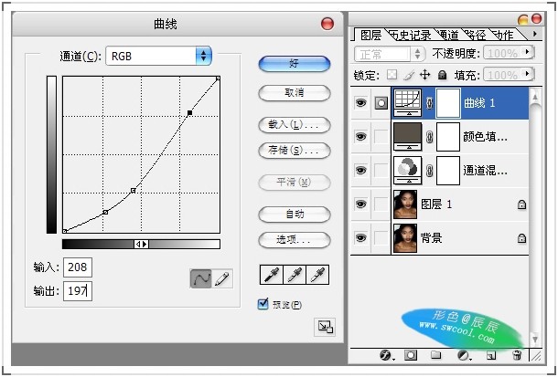 photoshop制作黃金首飾模特廣告色調