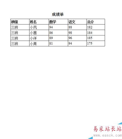 打印時讓表格標題在每頁重復出現