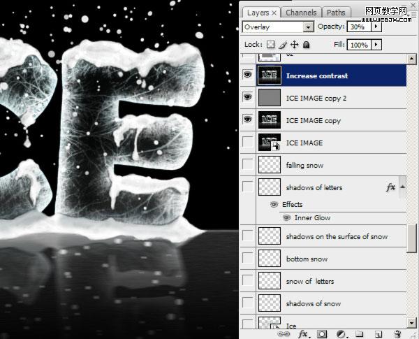 ps文字特效教程:打造超酷的冰雪文字特效_網頁設計