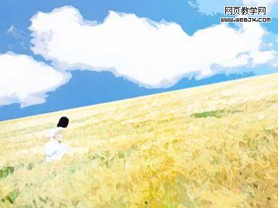 ps教程:快速制作油畫風格風景照片_webjx.com