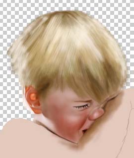 photoshop鼠繪哭泣的男孩過程