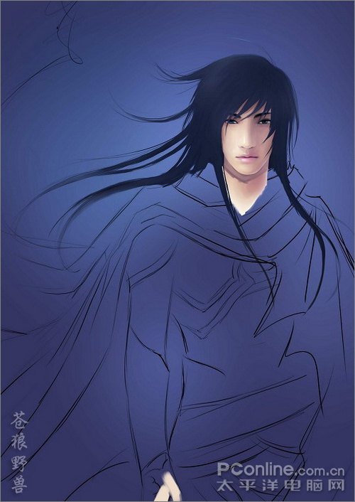 photoshop painter合力打造藍色幻想