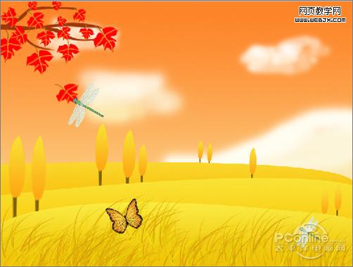 秋天到了！photoshop打造秋分主題插畫