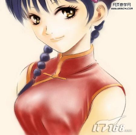 photoshop鼠繪教程：繪制水彩風格卡通mm_網頁設計