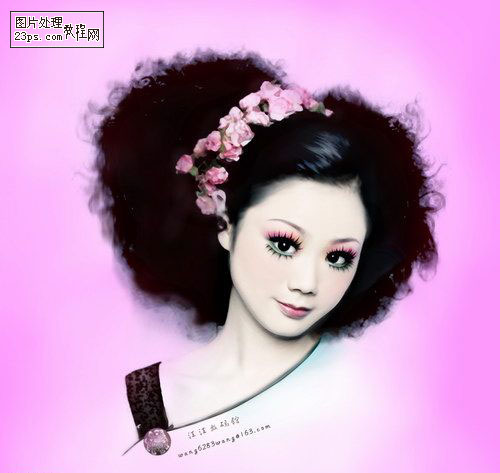 photoshop教程:為mm制作美麗動人的藝術照