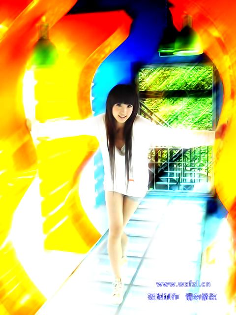 photoshop讓美女照片更加有視覺沖擊特效_webjx.com