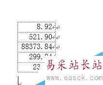 word中如何把一列數據只保留兩位小數？