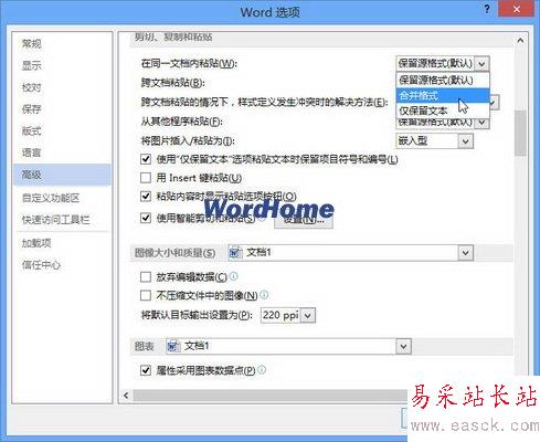 Word2013在同一文檔內粘貼