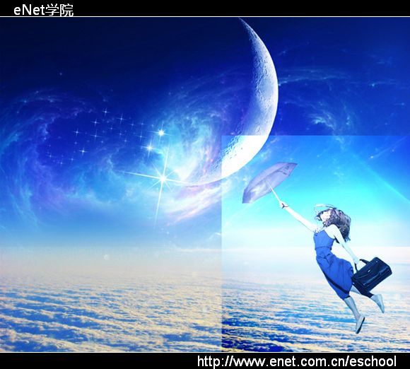奔月女孩 photoshop合成夢幻藝術照