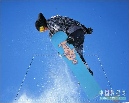 創意：ps教程之飛出相片的滑雪運動員