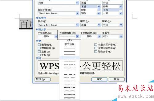 如何在Word(WPS)中給文字加下劃線并進行設置