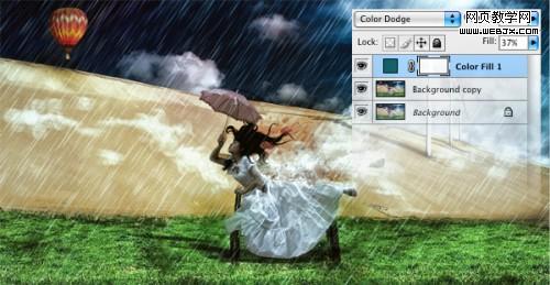 photoshop照片合成教程：暗調插畫效果_網頁設計