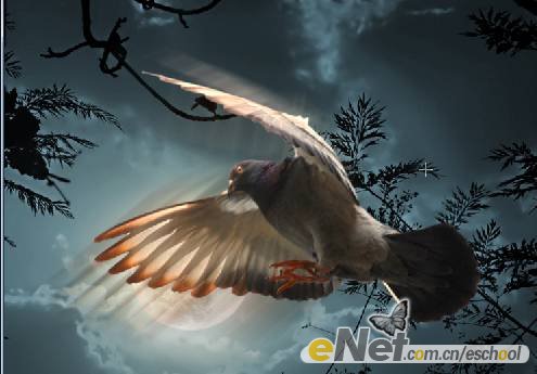 photoshop照片合成教程：月夜飛翔