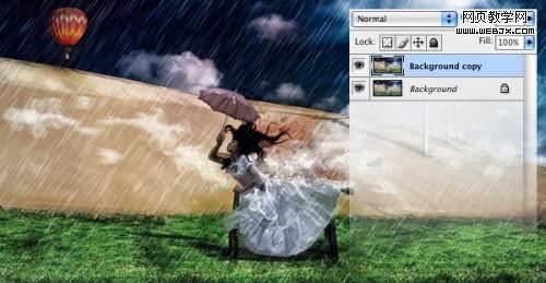 photoshop照片合成教程：暗調插畫效果_網頁設計