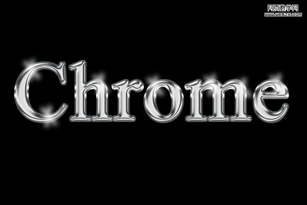 photoshop快速制作3d鉻文字特效-webjx.com