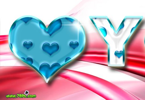 photoshop制作獨特的i love you水晶字_webjx.com