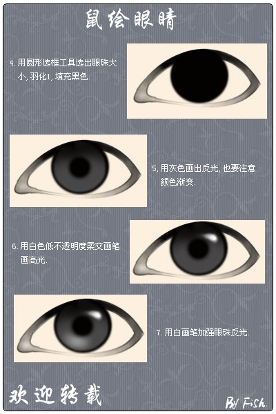 photoshop手繪教程：插畫人物眼睛的繪制方法