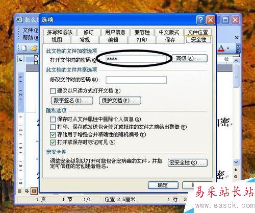 怎么給word文檔設置打開密碼