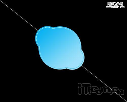 photoshop制作一個skype的logo
