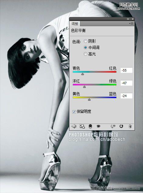 photoshop制作層次感很強的黑白照10