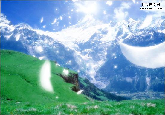 photoshop照片合成教程:夢幻雪山-網頁設計