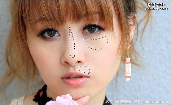 photoshop美化教程:調出粉嫩可人的mm照