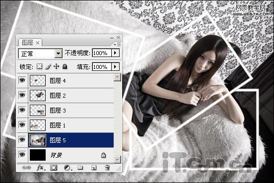 ps為長腿mm制作拼接效果的照片