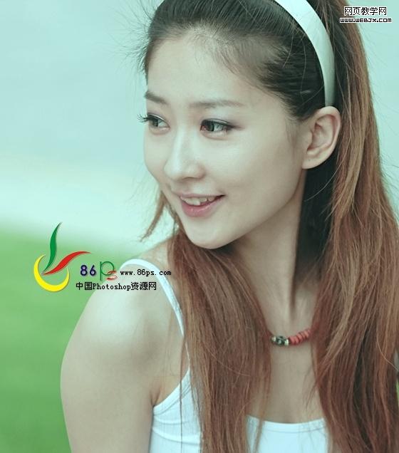 photoshop教程:冷色調美女照片_網頁設計