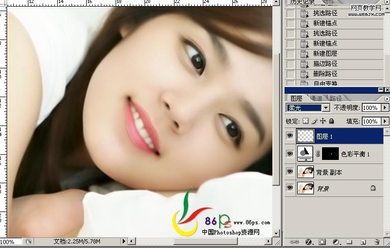 photoshop教程:美女照片轉仿手繪細致教程_網頁設計