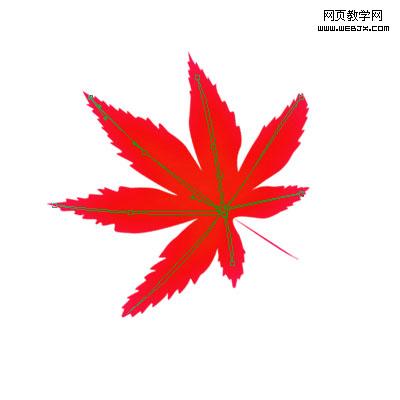 photoshop打造晶瑩美麗的紅色楓葉