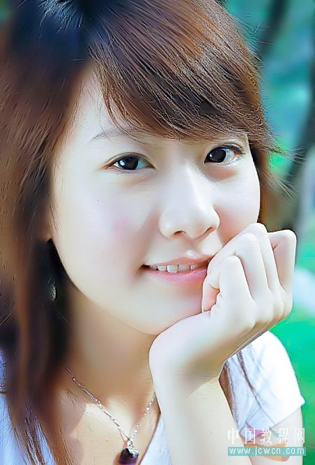 photoshop教程：水靈靈的美女調出來_網頁設計webjx.com轉載