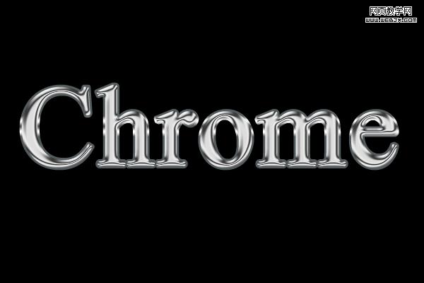 photoshop快速制作3d鉻文字特效-webjx.com