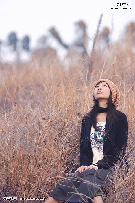 ps教程:非常喜歡的日系淡雅風格美女照片_網頁設計