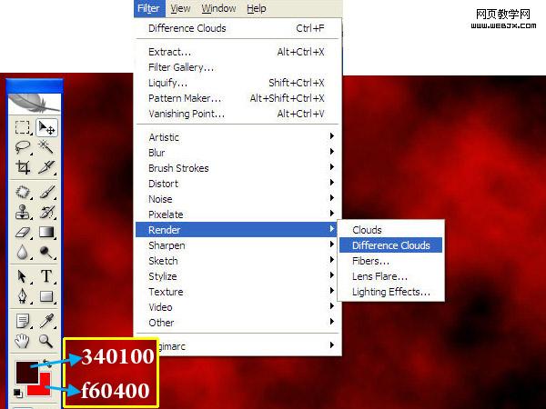 photoshop制作在熔巖里燃燒的文字特效_網頁設計