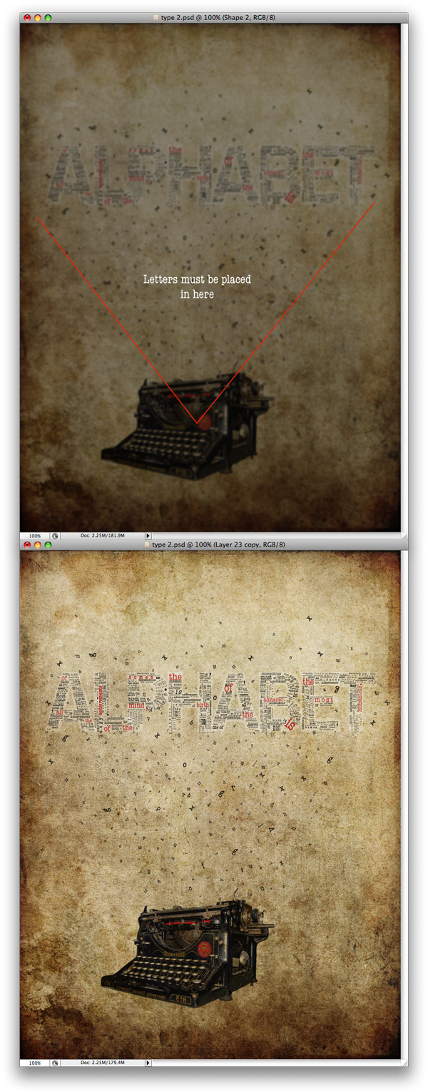 photoshop設計復古風格打字機招貼作品_網頁設計