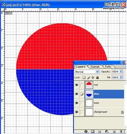 photoshop制作百事可樂logo標志-www.webjx.com