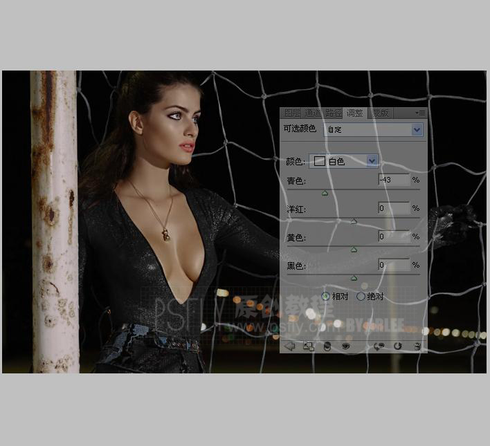 photoshop教程:制作暗調質感時尚美女