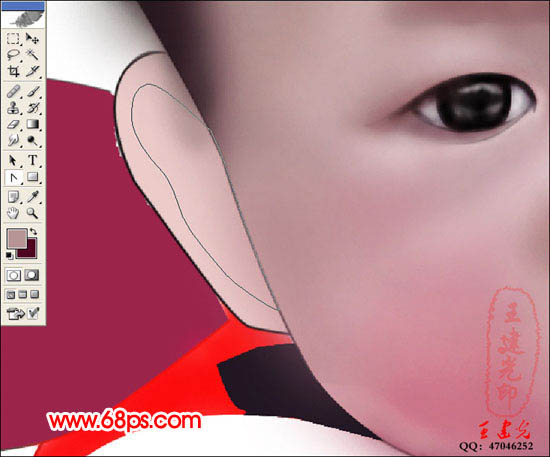 photoshop鼠繪教程:抱可愛寶寶的老奶奶_webjx.com